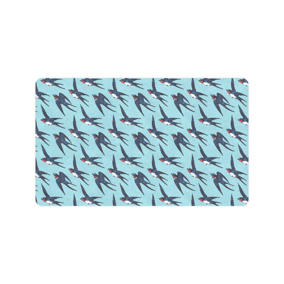 Swallow Pattern Print Design 01 Doormat