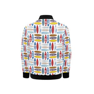 Surfboard Pattern Print Design 02 Kids' Boys' Girls' Bomber Jacket