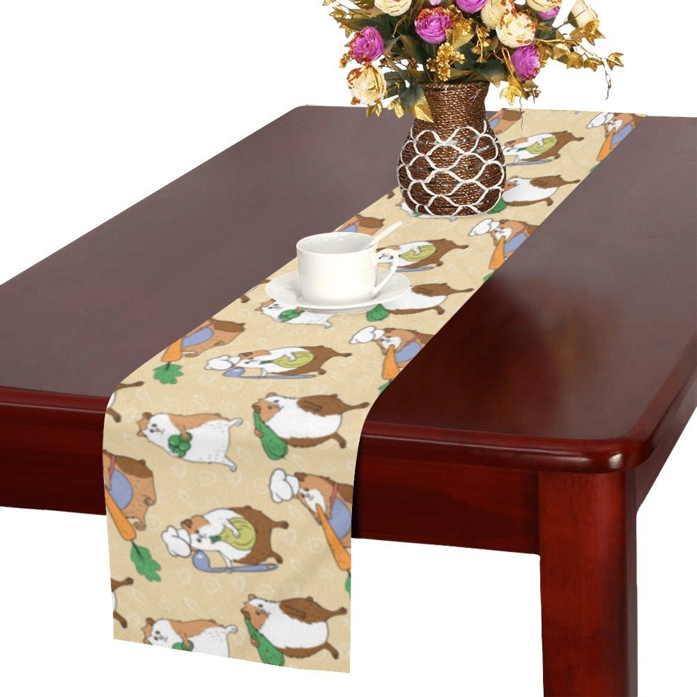 Guinea Pig Pattern Print Design 02 Table Runner