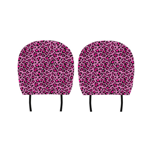 Pink Leopard Skin texture Pattern Car Headrest Cover