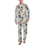 Greyhound Pattern Print Design 04 Men's Long Pajama Set