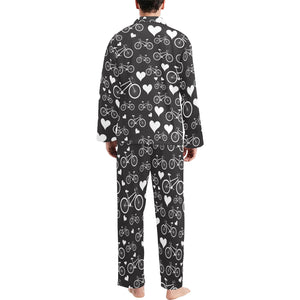 Bicycle Pattern Print Design 05 Men's Long Pajama Set