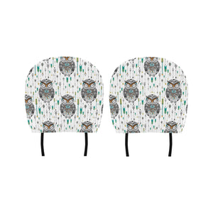 Owl Arrow Pattern Car Headrest Cover