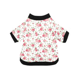 Rose Pattern Print Design 02 All Over Print Pet Dog Round Neck Fuzzy Shirt