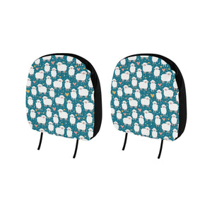 Sheep Heart Pattern Car Headrest Cover