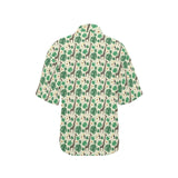 Giraffe Pattern Print Design 02 Women's All Over Print Hawaiian Shirt