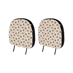 Snail Pattern Print Design 04 Car Headrest Cover