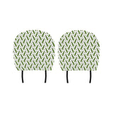 Green Peas Pattern Print Design 03 Car Headrest Cover