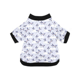 Swallow Pattern Print Design 03 All Over Print Pet Dog Round Neck Fuzzy Shirt