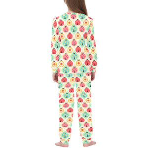 Ladybug Pattern Print Design 02 Kids' Boys' Girls' All Over Print Pajama Set