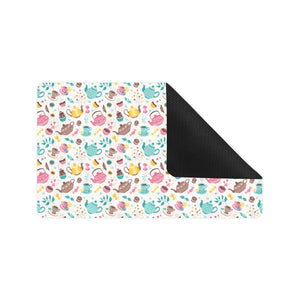 Tea pots Pattern Print Design 05 Doormat