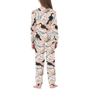 Toucan Theme Pattern Kids' Boys' Girls' All Over Print Pajama Set