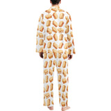 Sandwich Pattern Print Design 01 Men's Long Pajama Set