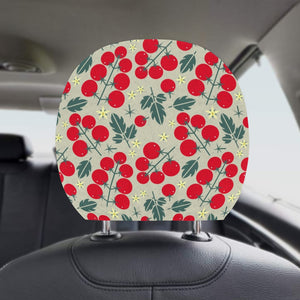 Hand Drawn Tomato Pattern Car Headrest Cover