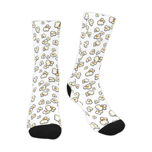 Popcorn Pattern Print Design 04 Crew Socks