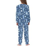 Seahorse Shell Pattern Kids' Boys' Girls' All Over Print Pajama Set