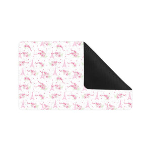 Eiffel Tower Pink Theme Pattern Print Design 05 Doormat