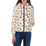 Snail Pattern Print Design 04 Women's Padded Hooded Jacket