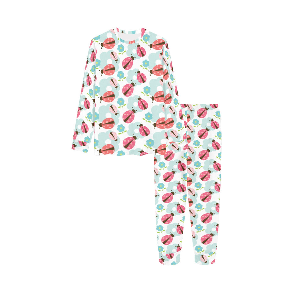 Ladybug Pattern Print Design 03 Kids' Boys' Girls' All Over Print Pajama Set