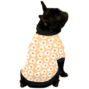 Fried Eggs Pattern Print Design 01 All Over Print Pet Dog Round Neck Fuzzy Shirt