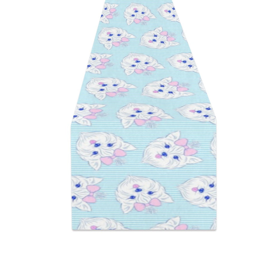 Yorkshire Terrier Pattern Print Design 01 Table Runner