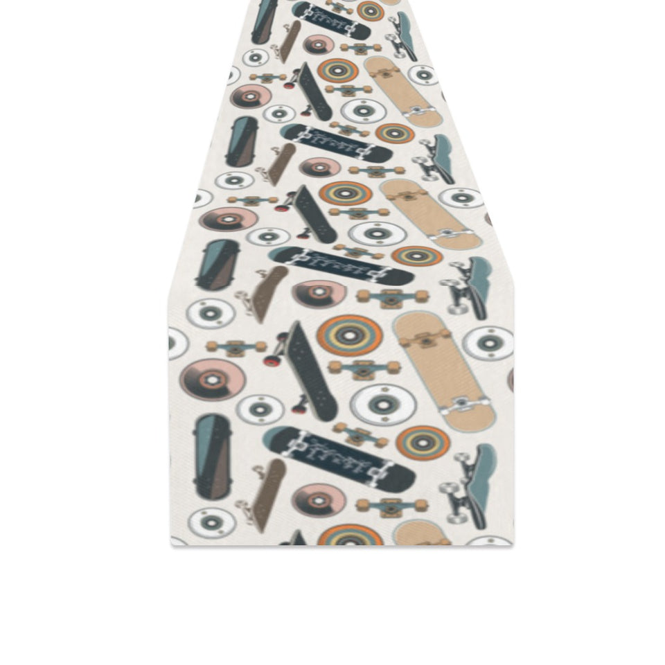 Skate Board Pattern Print Design 01 Table Runner