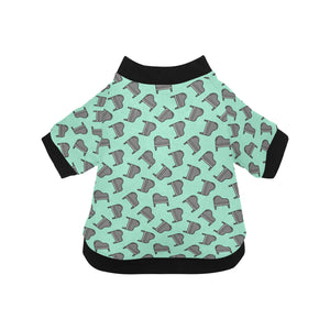 Piano Pattern Print Design 04 All Over Print Pet Dog Round Neck Fuzzy Shirt