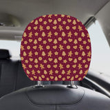 Christmas Ginger Cookie Pattern Background Car Headrest Cover