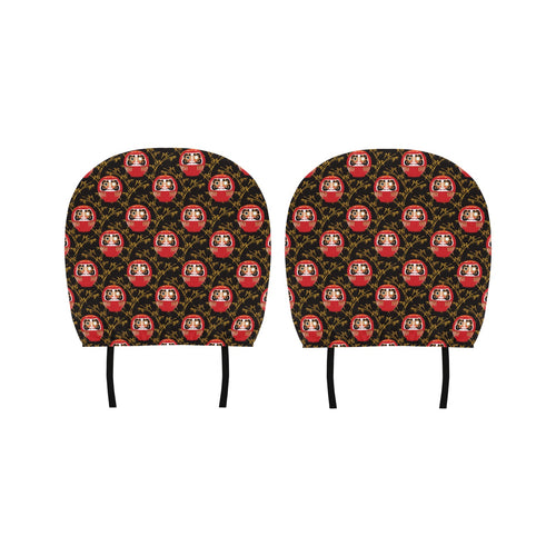 Daruma Bamboo Pattern Car Headrest Cover