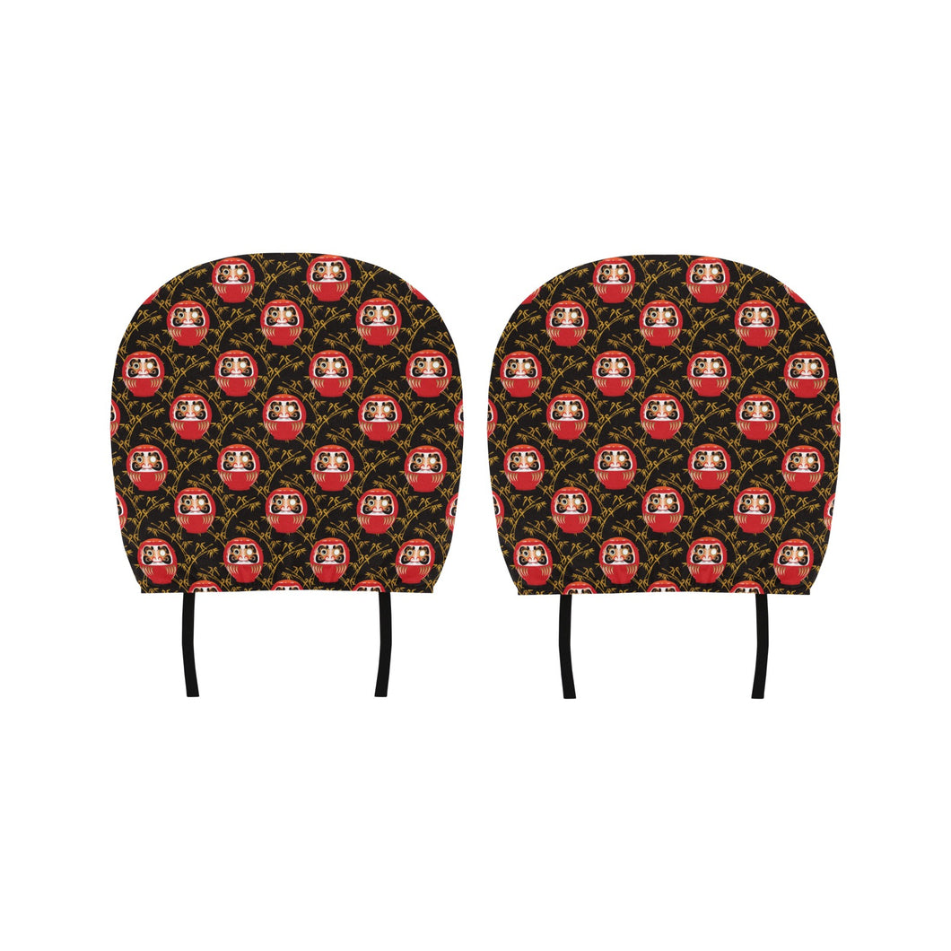 Daruma Bamboo Pattern Car Headrest Cover