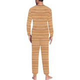 Wood Printed Pattern Print Design 04 Men's All Over Print Pajama