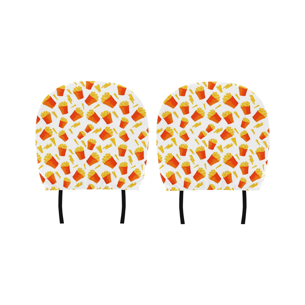 French Fries Pattern Car Headrest Cover