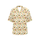 Guinea Pig Pattern Print Design 02 Women's All Over Print Hawaiian Shirt