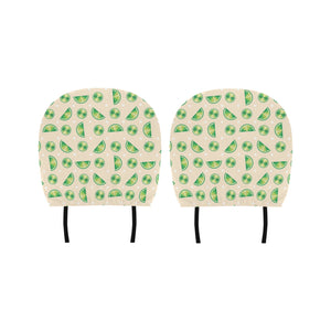 Lime Pattern Car Headrest Cover