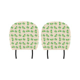 Lime Pattern Car Headrest Cover