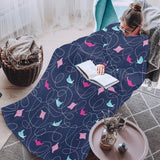 Stingray Pattern Print Design 05 Blanket Robe with Sleeves