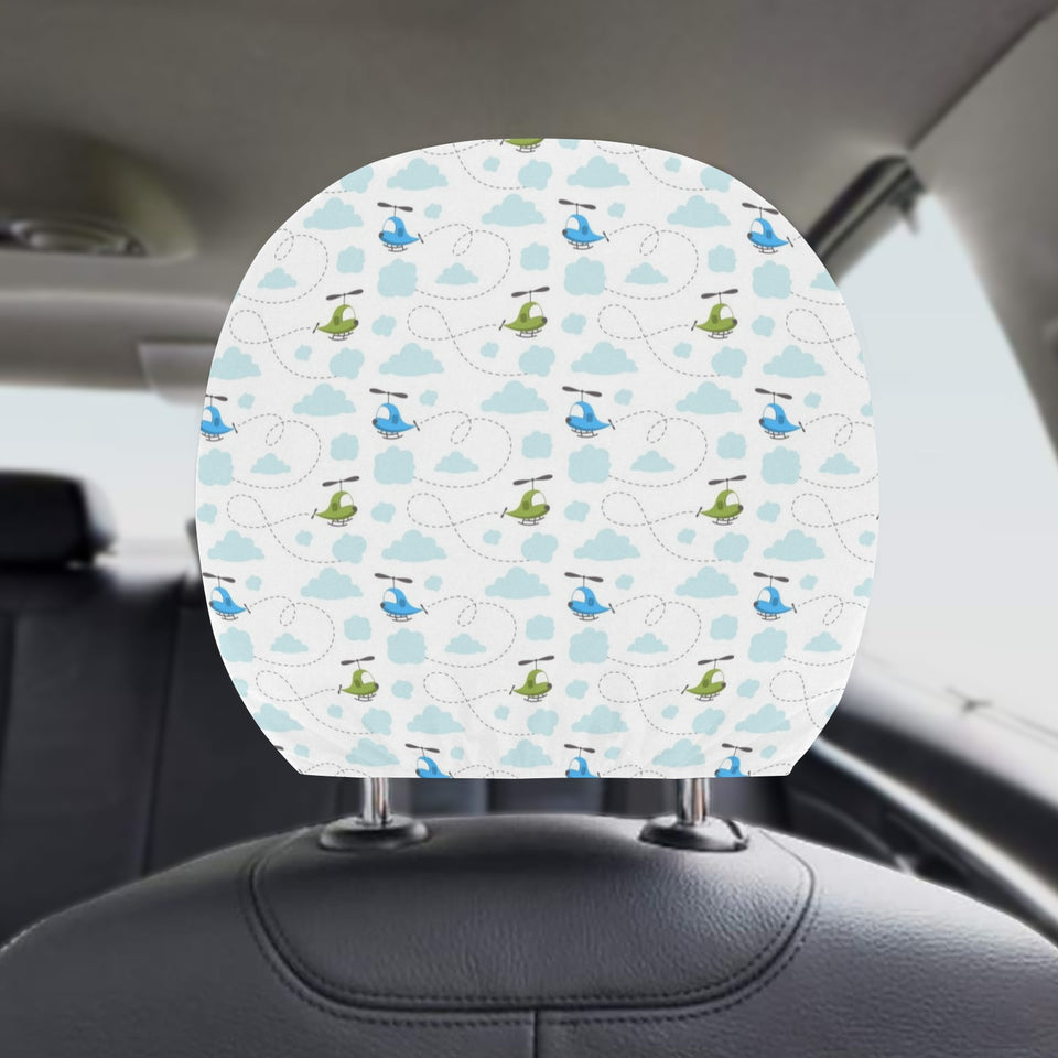 Helicopter Pattern Car Headrest Cover