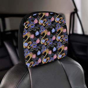 Snake Flower Pattern Car Headrest Cover