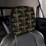 Bengal Tiger and Tree Pattern Car Headrest Cover