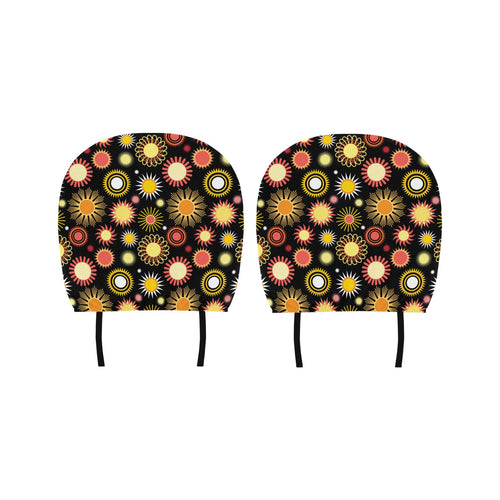 Colorful Sun Pattern Car Headrest Cover