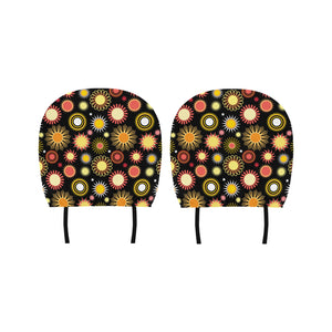 Colorful Sun Pattern Car Headrest Cover