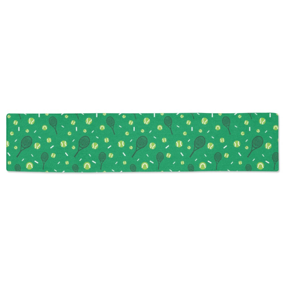 Tennis Pattern Print Design 03 Table Runner