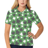 Casino Cards Suits Pattern Print Design 02 Women's All Over Print Polo Shirt