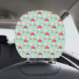 Mushroom Pattern Background Car Headrest Cover