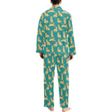 Golden Retriever Pattern Print Design 05 Men's Long Pajama Set