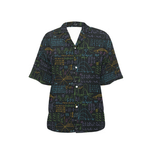 Math Pattern Print Design 04 Women's All Over Print Hawaiian Shirt