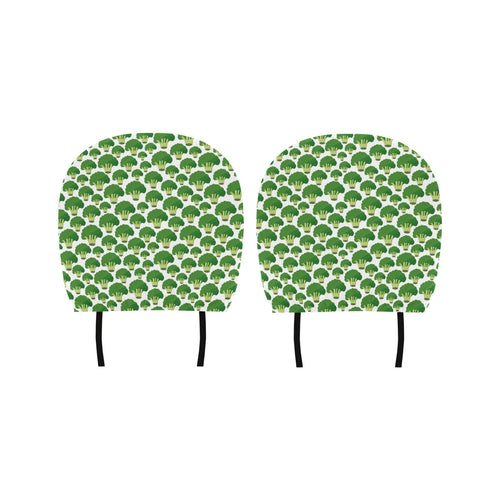 Broccoli Pattern Background Car Headrest Cover