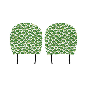 Broccoli Pattern Background Car Headrest Cover