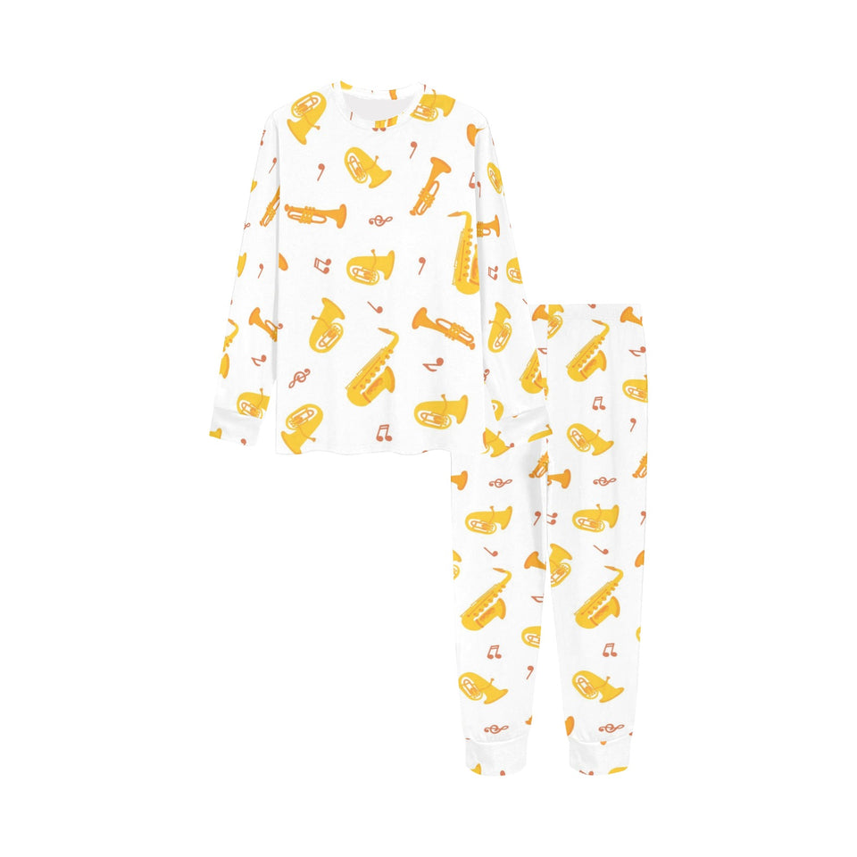 Saxophone Pattern Theme Kids' Boys' Girls' All Over Print Pajama Set