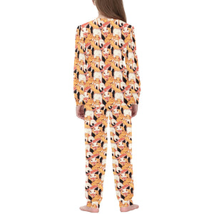 Squirrel Pattern Print Design 04 Kids' Boys' Girls' All Over Print Pajama Set